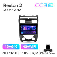 Штатная магнитола Teyes CC3 4+64 Gb SsangYong Rexton Y250 II 2 2006 - 2012 10" 2k (L1)