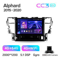 Штатная магнитола Teyes CC3 4+64 Gb Toyota Alphard H30 2015-2020 10" 2k