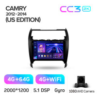 Штатная магнитола Teyes CC3 4+64 Gb Toyota Camry 7 XV 50 55 Middle East 2012-2014 10" 2k