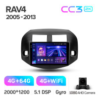 Штатная магнитола Teyes CC3 4+64 Gb Toyota RAV4 3 XA30 (F2) 2005-2013 10" 2k