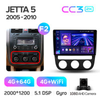 Штатна магнітола Teyes CC3 4+64 Gb Volkswagen Jetta 5 2005-2010 (F2) 10" 2k