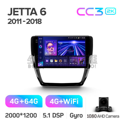 Штатна магнітола Teyes CC3 4+64 Gb Volkswagen Jetta 6 2011-2018 10" 2k
