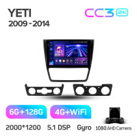 Штатная магнитола Teyes CC3 6+128 Gb Skoda Yeti 5L 2009-2014 10" 2k