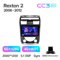 Штатная магнитола Teyes CC3 6+128 Gb SsangYong Rexton Y250 II 2 2006 - 2012 10" 2k (L1)