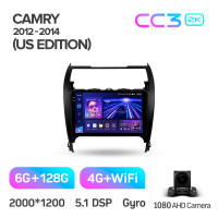 Штатная магнитола Teyes CC3 6+128 Gb Toyota Camry 7 XV 50 55 Middle East 2012-2014 10" 2k