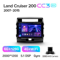 Штатная магнитола Teyes CC3 6+128 Gb Toyota Land Cruiser 11 200 (F1) 2007-2015 10" 2k