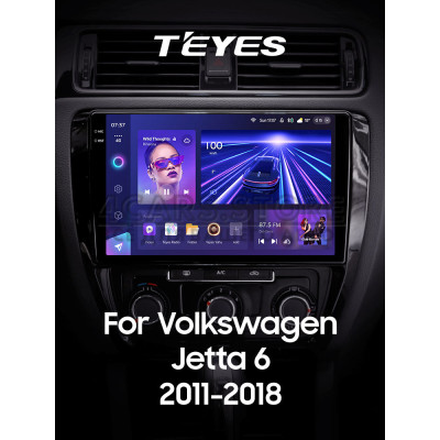 Штатна магнітола Teyes CC3 6+128 Gb Volkswagen Jetta 6 2011-2018 10" 2k