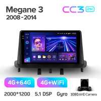 Штатная магнитола Teyes CC3 4+64 Gb Renault Megane 3 2008-2014 9" 2k (L1)