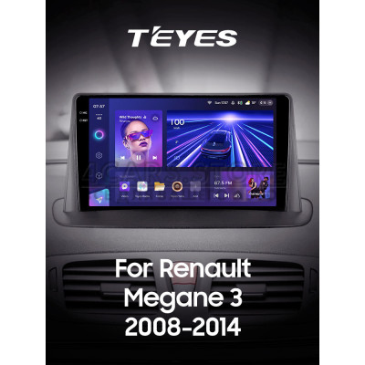 Штатная магнитола Teyes CC3 6+128 Gb Renault Megane 3 2008-2014 9" 2k (L1)