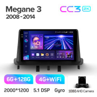 Штатная магнитола Teyes CC3 6+128 Gb Renault Megane 3 2008-2014 9" 2k (L1)