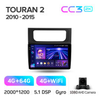 Штатна магнітола Teyes CC3 4+64 Gb Volkswagen Touran 2 1T 2010-2015 10" 2k