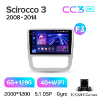Штатна магнітола Teyes CC3 6+128 Gb Volkswagen Scirocco 3 III Mk3 2008-2014 (F3) 9" 2k