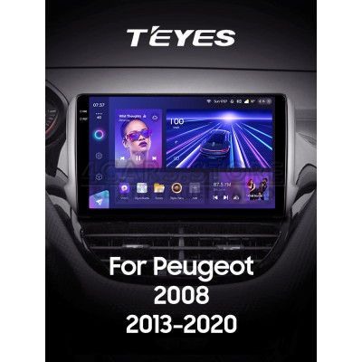 Штатна магнітола Teyes CC3 4+64 Gb Peugeot 2008 1 208 (1 Din) 2013-2020 10" 1din 2k