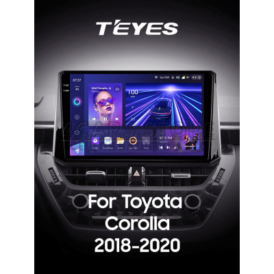 Штатна магнітола Teyes CC3 4+64 Gb Toyota Corolla 12 (1 Din) 2018-2020 (A) 10" 1din 2k