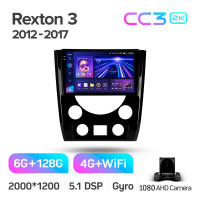 Штатная магнитола Teyes CC3 6+128 Gb SsangYong Rexton Y290 III 3 2012-2017 9" 2k