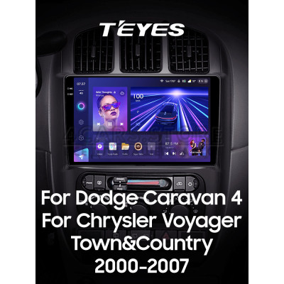 Штатна магнітола Teyes CC3 6+128 Gb Dodge Caravan 4 For Chrysler Voyager RG RS For Town and Country RS 2000-2007 (A) 10" 2k (L1)
