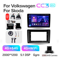 Штатна магнітола Teyes CC3 4+64 Gb Volkswagen Universal For Volkswagen Bora/Golf 6/Passat/Scirocco/Sharan/Touran For Skoda Octavia/Fabia 2 PQ 10" 2k