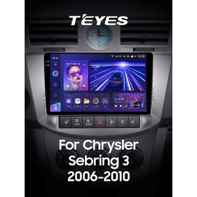 Штатна магнітола Teyes CC3 6+128 Gb Chrysler Sebring 3 JS 2006-2010 9" 2k (L1)