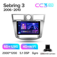Штатна магнітола Teyes CC3 6+128 Gb Chrysler Sebring 3 JS 2006-2010 9" 2k (L1)