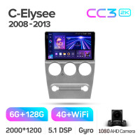 Штатная магнитола Teyes CC3 6+128 Gb Citroen C-Elysee 2008-2013 9" 2k
