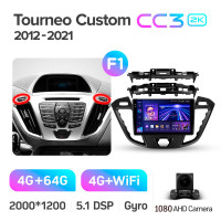 Штатная магнитола Teyes CC3 4+64 Gb Ford Tourneo Custom I Transit (F1) 2012-2021 9" 2k