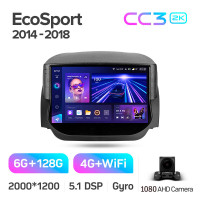 Штатная магнитола Teyes CC3 6+128 Gb Ford EcoSport 2014-2018 9" 2k (L1)