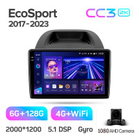 Штатная магнитола Teyes CC3 6+128 Gb Ford EcoSport 2017-2023 10" 2k