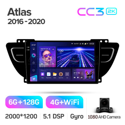 Штатна магнітола Teyes CC3 6+128 Gb Geely Atlas NL-3 2016-2020 9" 2k