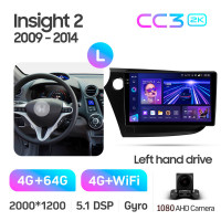 Штатна магнітола Teyes CC3 4+64 Gb Honda Insight 2 LHD 2009-2014 9" 2k