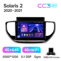 Штатна магнітола Teyes CC3 4+64 Gb Hyundai Solaris 2 II 2020-2021 9" 2k