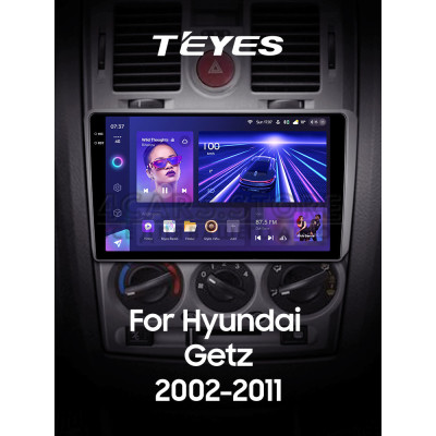 Штатна магнітола Teyes CC3 4+64 Gb Hyundai Getz 1 (F2) (Left hand drive) 2002-2011 9" 2k