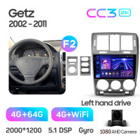 Штатна магнітола Teyes CC3 4+64 Gb Hyundai Getz 1 (F2) (Left hand drive) 2002-2011 9" 2k