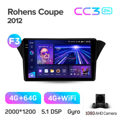 Штатна магнітола Teyes CC3 4+64 Gb Hyundai Rohens Coupe (F3) 2012 9" 2k (L3)