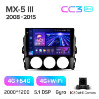 Штатна магнітола Teyes CC3 4+64 Gb Mazda MX-5 III 3 NC 2008-2015 9" 2k