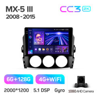 Штатна магнітола Teyes CC3 6+128 Gb Mazda MX-5 III 3 NC 2008-2015 9" 2k