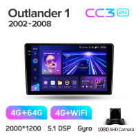 Штатная магнитола Teyes CC3 4+64 Gb Mitsubishi Outlander 1 2002-2008 (F2) 9" 2k