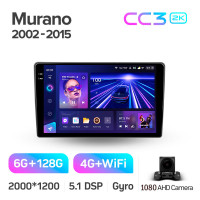Штатная магнитола Teyes CC3 6+128 Gb Nissan Murano Z50 2002-2008 9" 2k