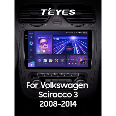 Штатна магнітола Teyes CC3 6+128 Gb Volkswagen Scirocco 3 III Mk3 2008-2014 (F1) 9" 2k