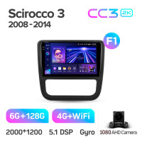 Штатна магнітола Teyes CC3 6+128 Gb Volkswagen Scirocco 3 III Mk3 2008-2014 (F1) 9" 2k