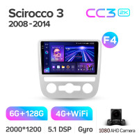 Штатная магнитола Teyes CC3 6+128 Gb Volkswagen Scirocco 3 III Mk3 2008-2014 (F4) 9" 2k