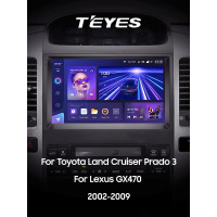 Штатная магнитола Teyes CC3 4+64 Gb Toyota Land Cruiser Prado 120 3 III Lexus GX470 GX 470 J120 2002-2009 (F3) 9" 2k