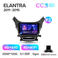 Штатна магнітола Teyes CC3 4+64 Gb Hyundai Elantra 5 JK GD MD UD 2010-2016 (F2) 9" 2k