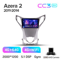 Штатна магнітола Teyes CC3 4+64 Gb Hyundai Azera 2 II 2011-2014 9" 2k (L2)