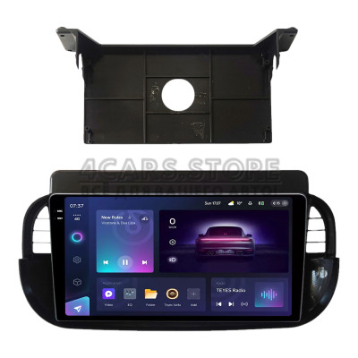 Штатная магнитола Teyes CC3 6+128 Gb Fiat 500 2007-2015 Black 9" 2k