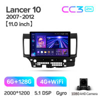 Штатна магнітола Teyes CC3 6+128 Gb Mitsubishi Lancer 10 CY 2007-2012 (B) 11" 2k