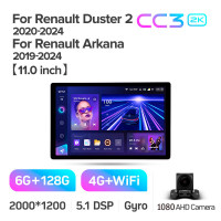 Штатная магнитола Teyes CC3 6+128 Gb Renault Arkana 2019-2023 (F2) 11" 2k