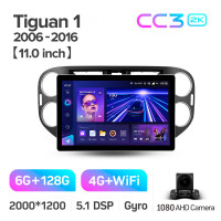 Штатна магнітола Teyes CC3 6+128 Gb Volkswagen Tiguan 1 NF 2006-2017 (F1) (24mm) 11" 2k