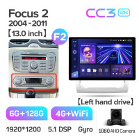 Штатная магнитола Teyes CC3 6+128 Gb Ford Focus 2 Mk 2 2004-2011 (F2) 13" 2k