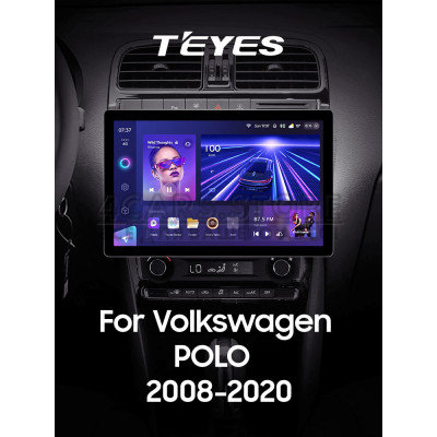 Штатна магнітола Teyes CC3 6+128 Gb Volkswagen POLO 5 (F1) 2008-2020 13" 2k