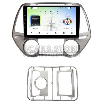 Штатная магнитола Teyes CC4L 6+64 Gb Hyundai i20 2012+ AT AC Sliver 9"